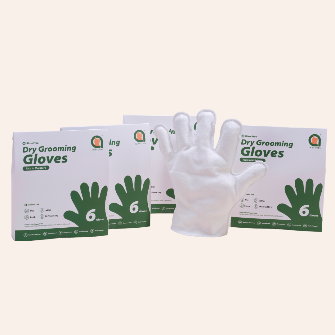 Rinse Free Dry Grooming Gloves