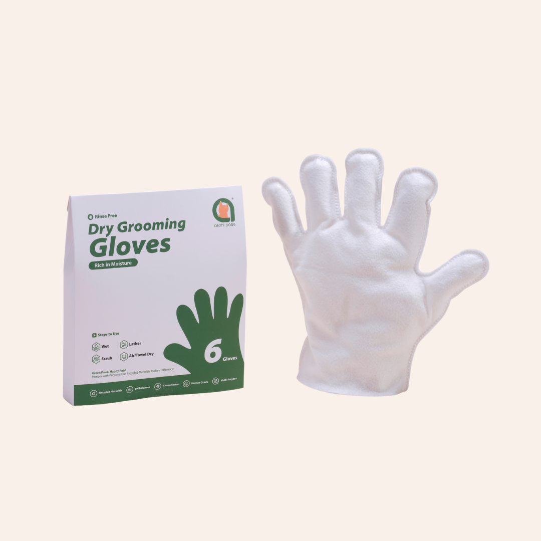 Rinse Free Dry Grooming Gloves