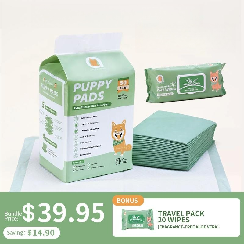 Puppy Training Essential Bundle: Regular Puppy Pads