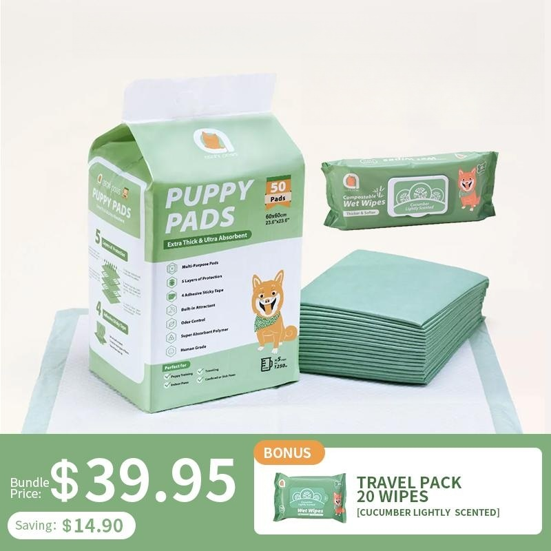 Puppy Training Essential Bundle: Regular Puppy Pads